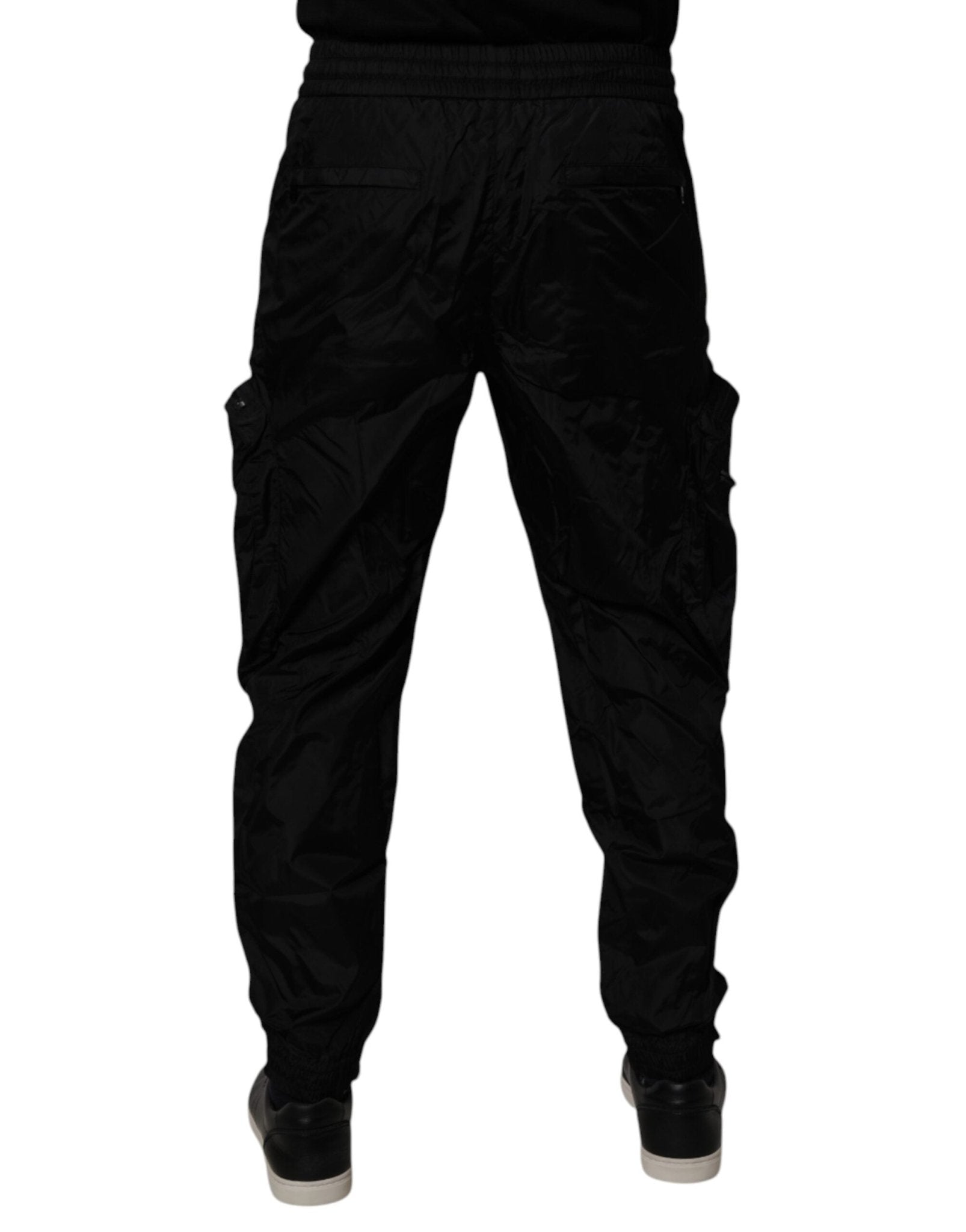 Dolce & Gabbana Black Nylon Cargo Jogger Men Sweatpants Pants - Sandy Store ByNet