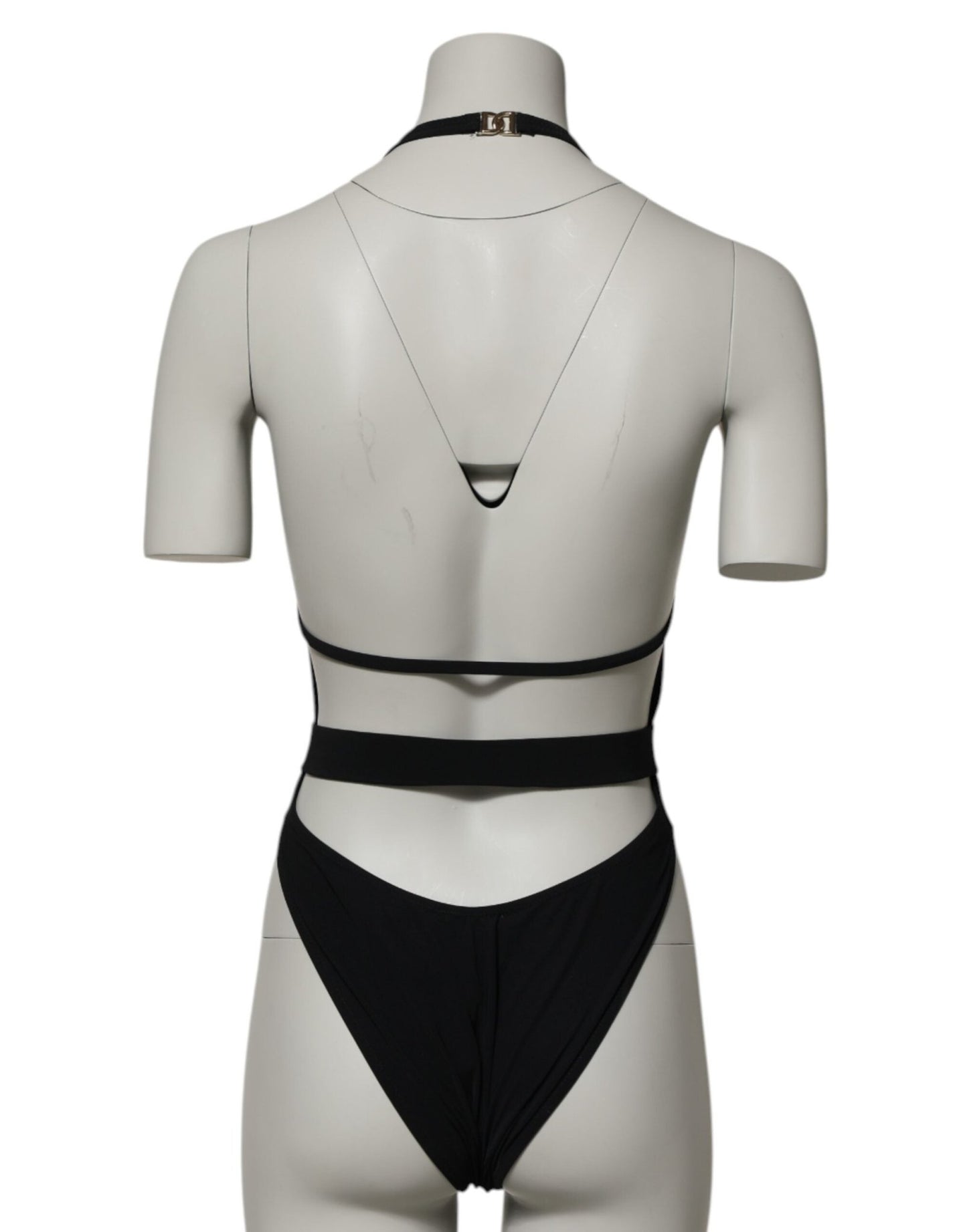 Dolce & Gabbana Black Nylon Deep V - Neck One Piece Swimwear – IT1 | XS par Dolce & Gabbana | Disponible sur Sandy Store ByNet