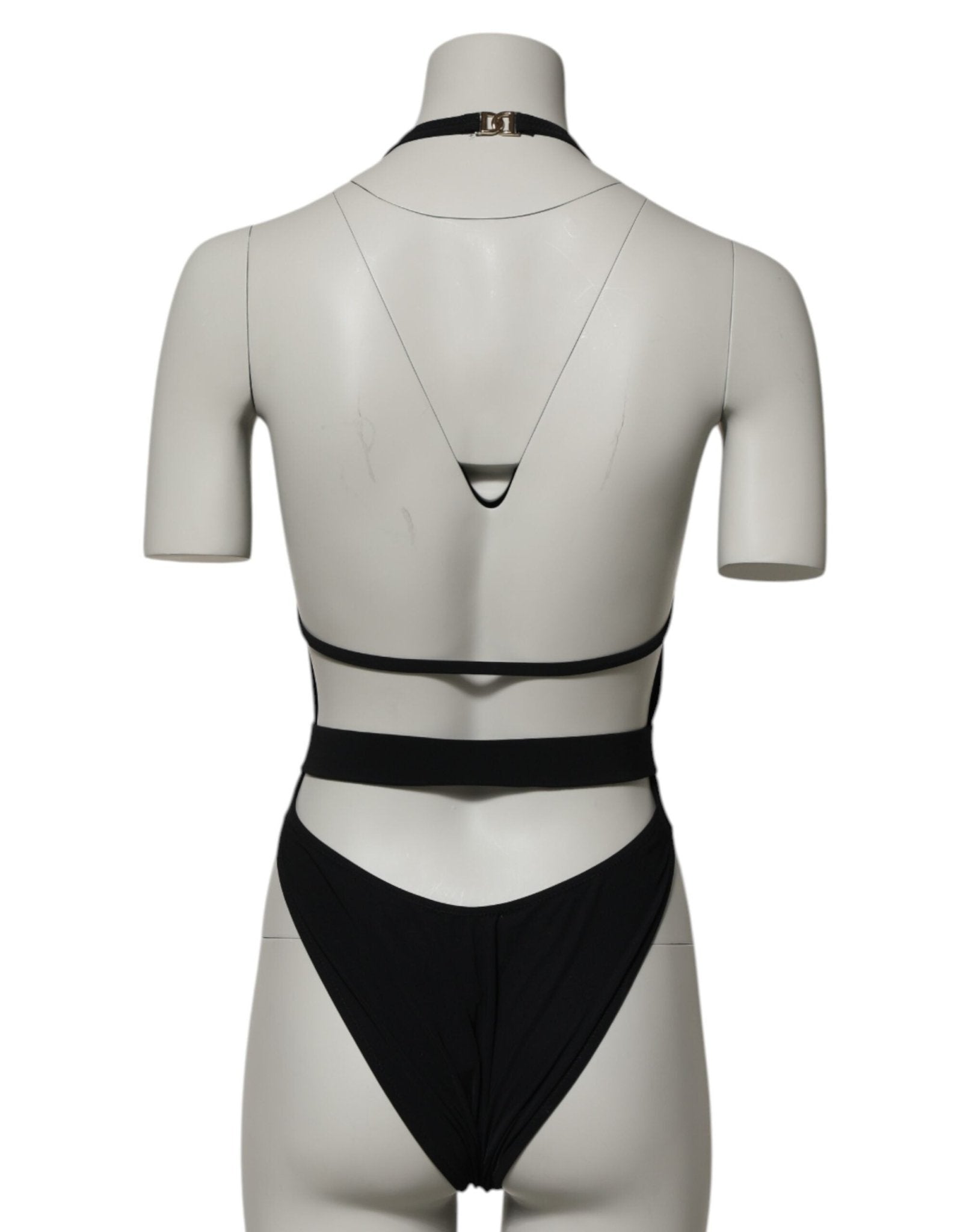 Dolce & Gabbana Black Nylon Deep V - Neck One Piece Swimwear – IT1 | XS par Dolce & Gabbana | Disponible sur Sandy Store ByNet