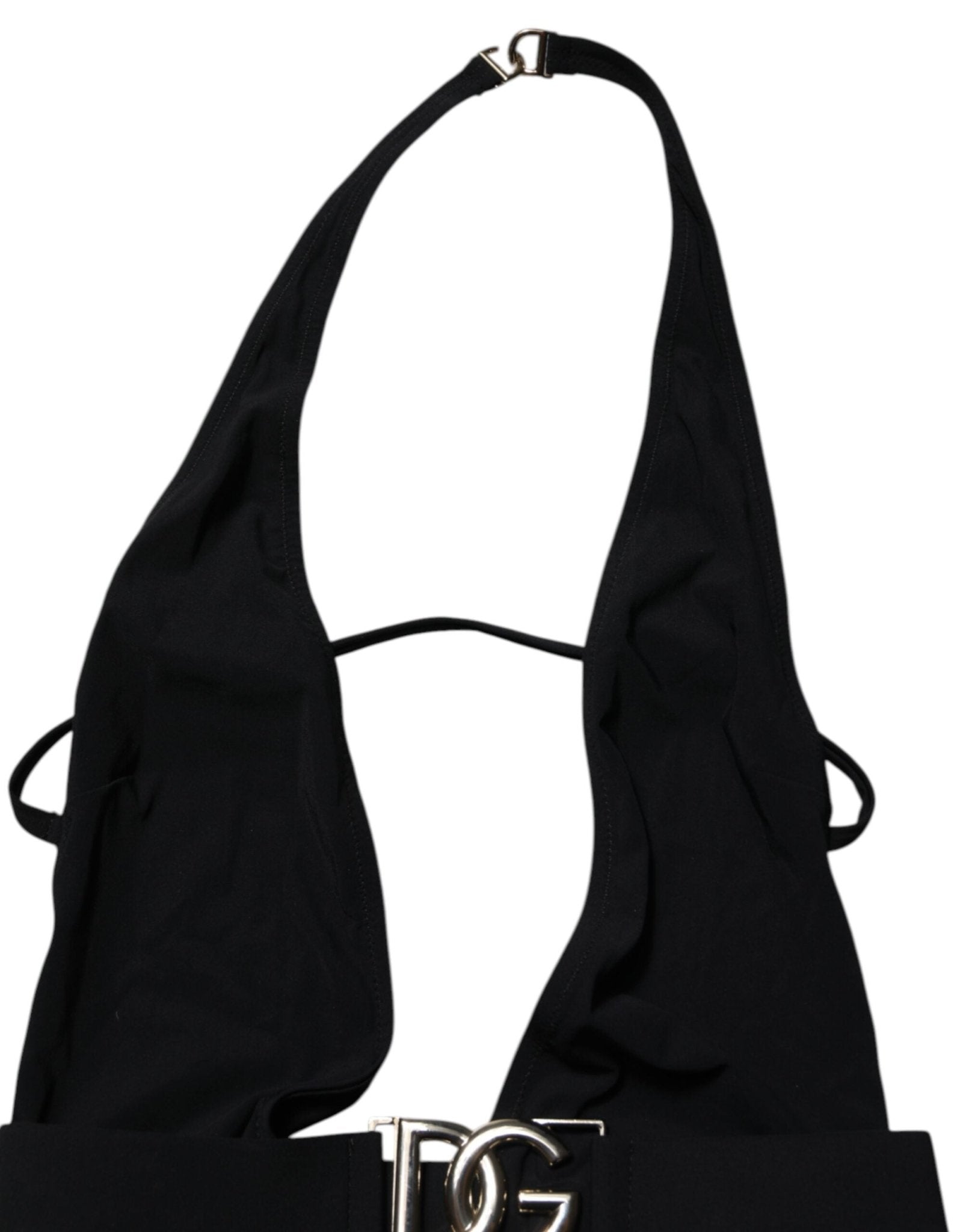 Dolce & Gabbana Black Nylon Deep V - Neck One Piece Swimwear – IT1 | XS par Dolce & Gabbana | Disponible sur Sandy Store ByNet