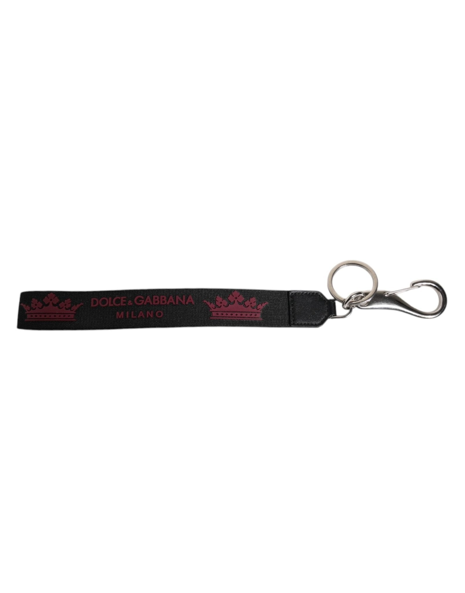 Dolce & Gabbana Black Nylon Logo DG Crown Men's Holder Keychain Keyring – par Dolce & Gabbana | Disponible sur Sandy Store ByNet