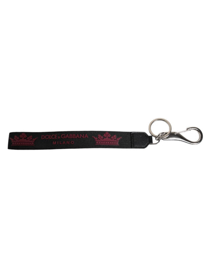 Dolce & Gabbana Black Nylon Logo DG Crown Men's Holder Keychain Keyring – par Dolce & Gabbana | Disponible sur Sandy Store ByNet