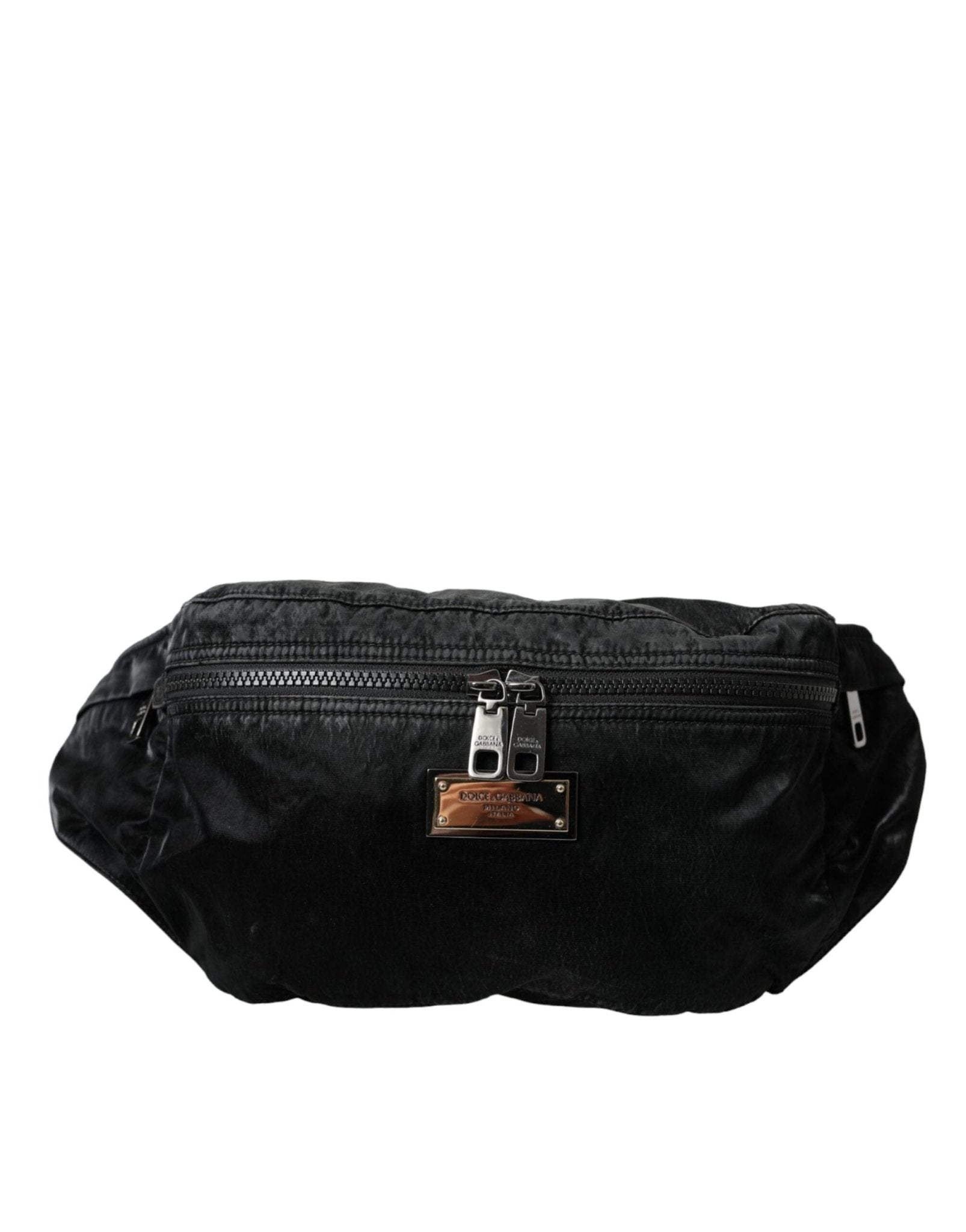 Dolce & Gabbana Black Nylon Logo Plaque Belt Waist Fanny Pack Bag - Sandy Store ByNet