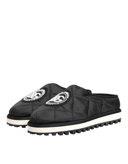 Dolce & Gabbana Black Nylon Low Top Slip On Sneaker Shoes – EU43/US10 par Dolce & Gabbana | Disponible sur Sandy Store ByNet