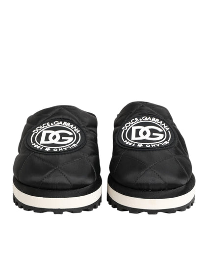 Dolce & Gabbana Black Nylon Low Top Slip On Sneaker Shoes – EU43/US10 par Dolce & Gabbana | Disponible sur Sandy Store ByNet