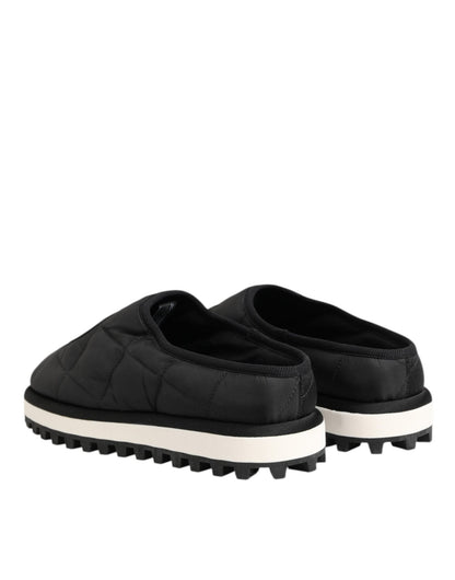 Dolce & Gabbana Black Nylon Low Top Slip On Sneaker Shoes – EU43/US10 par Dolce & Gabbana | Disponible sur Sandy Store ByNet