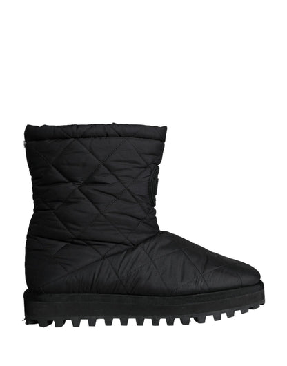 Dolce & Gabbana Black Nylon Padded Mid Calf Men Boots Shoes – EU44/US11 par Dolce & Gabbana | Disponible sur Sandy Store ByNet