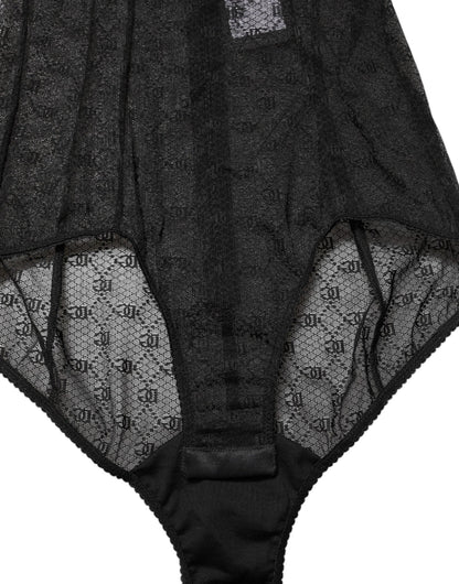 Dolce & Gabbana Black Nylon Stretch Bodysuit Lingerie Underwear – IT2 | S par Dolce & Gabbana | Disponible sur Sandy Store ByNet