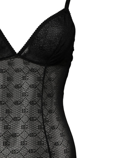 Dolce & Gabbana Black Nylon Stretch Bodysuit Lingerie Underwear – IT2 | S par Dolce & Gabbana | Disponible sur Sandy Store ByNet