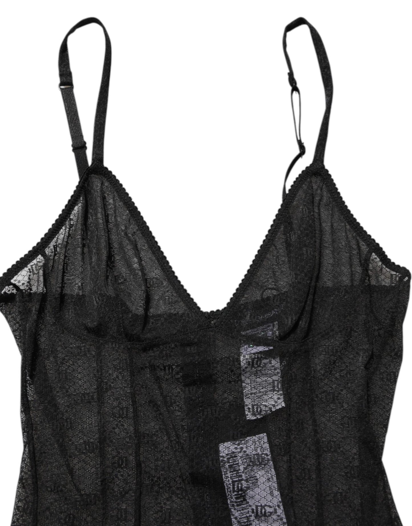 Dolce & Gabbana Black Nylon Stretch Bodysuit Lingerie Underwear – IT2 | S par Dolce & Gabbana | Disponible sur Sandy Store ByNet