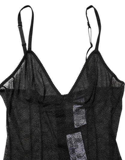 Dolce & Gabbana Black Nylon Stretch Bodysuit Lingerie Underwear – IT2 | S par Dolce & Gabbana | Disponible sur Sandy Store ByNet