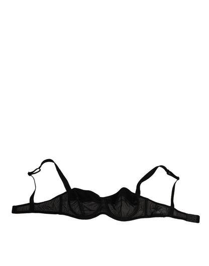 Dolce & Gabbana Black Nylon Underwired Balconette Bra Underwear – IT3 | M par Dolce & Gabbana | Disponible sur Sandy Store ByNet