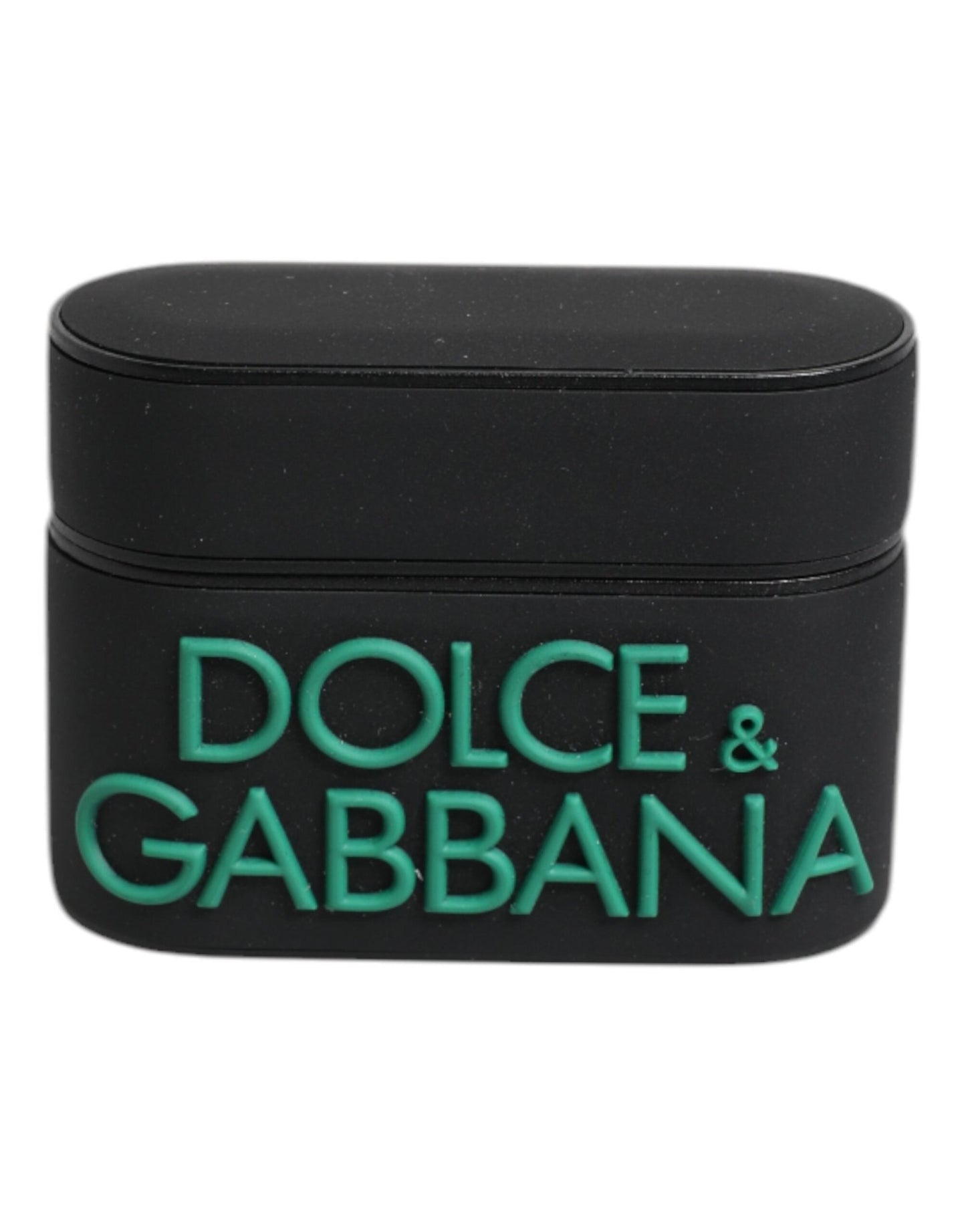 Dolce & Gabbana Black Orange Silicone Embossed Logo Airpods Case – par Dolce & Gabbana | Disponible sur Sandy Store ByNet
