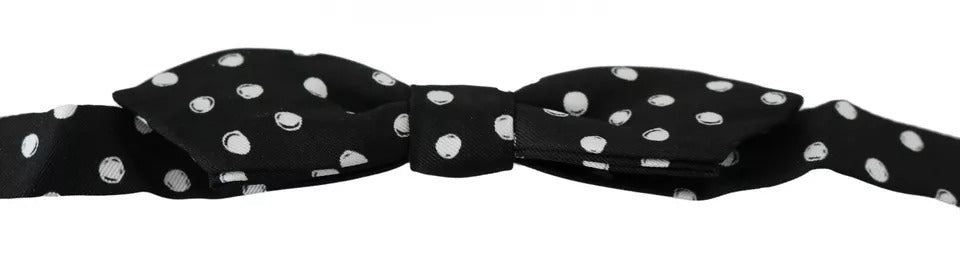 Dolce & Gabbana Black Polka Dots Adjustable Neck Bow Tie – par Dolce & Gabbana | Disponible sur Sandy Store ByNet