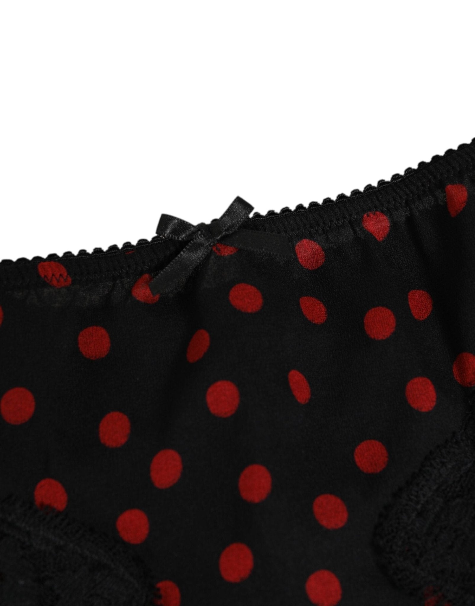 Dolce & Gabbana Black Polka Dotted Silk Low Waist Panty Underwear – IT3 | M par Dolce & Gabbana | Disponible sur Sandy Store ByNet