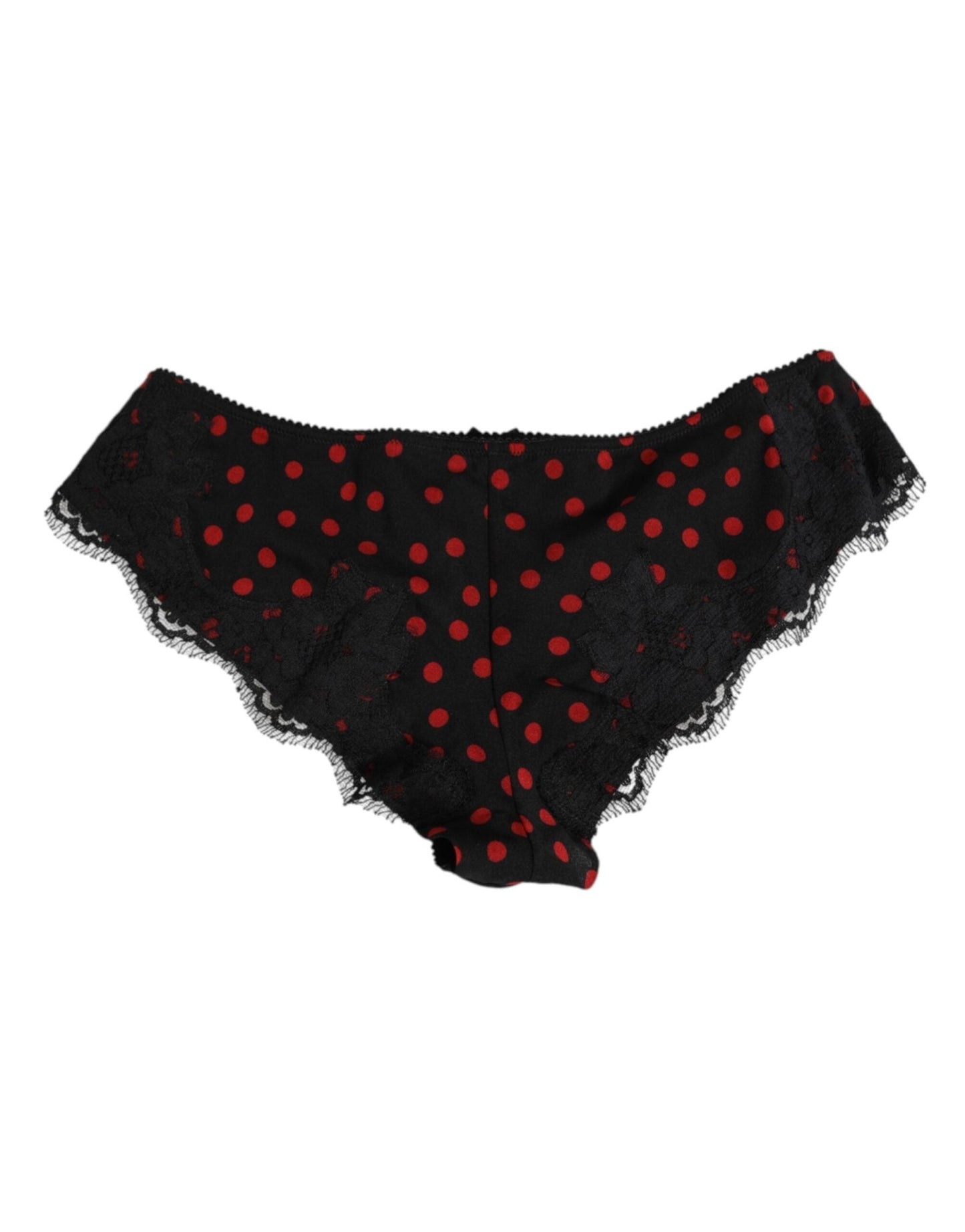 Dolce & Gabbana Black Polka Dotted Silk Low Waist Panty Underwear – IT3 | M par Dolce & Gabbana | Disponible sur Sandy Store ByNet