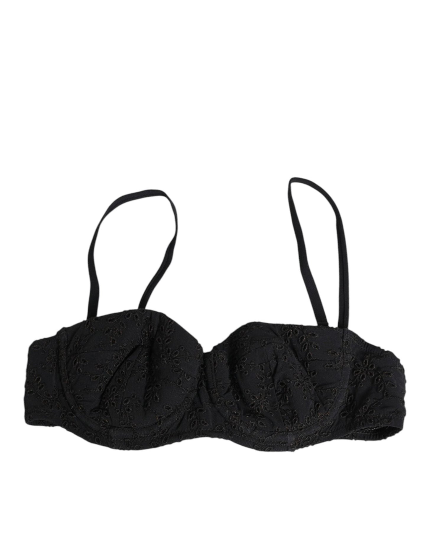 Dolce & Gabbana Black Polyester Embroidered Underwire Bra Underwear – IT2 | S par Dolce & Gabbana | Disponible sur Sandy Store ByNet