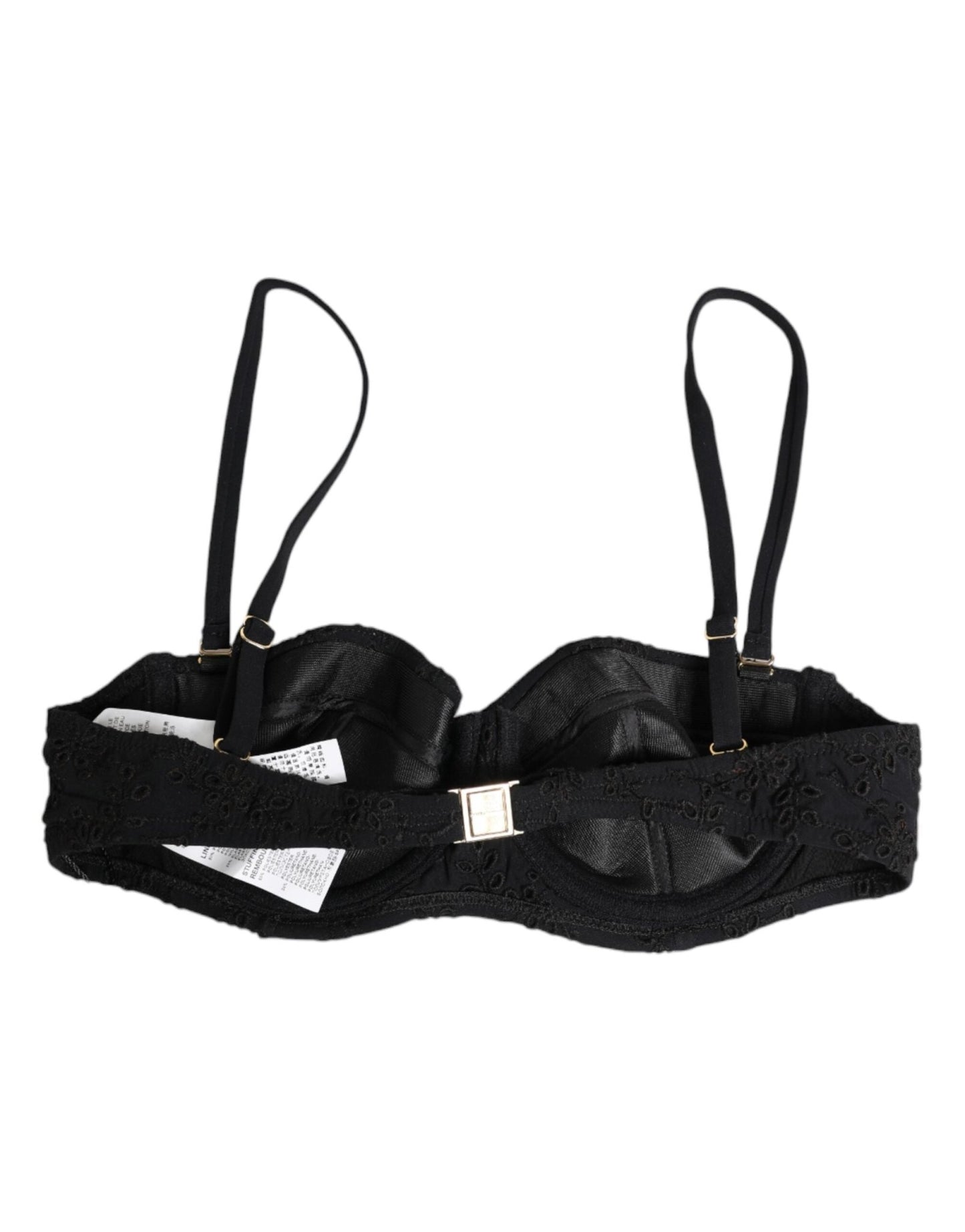 Dolce & Gabbana Black Polyester Embroidered Underwire Bra Underwear – IT2 | S par Dolce & Gabbana | Disponible sur Sandy Store ByNet