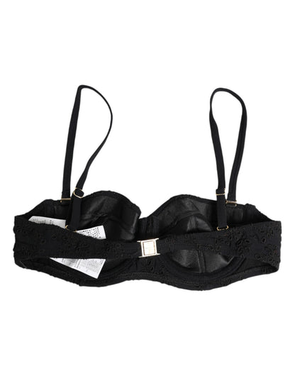 Dolce & Gabbana Black Polyester Embroidered Underwire Bra Underwear – IT2 | S par Dolce & Gabbana | Disponible sur Sandy Store ByNet
