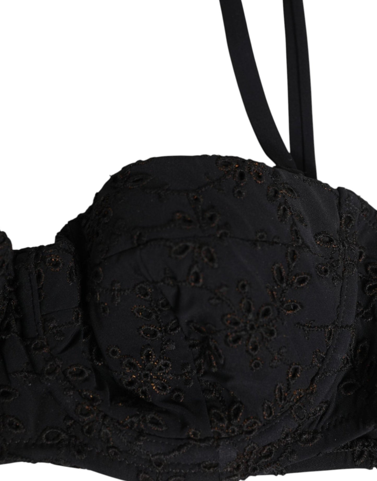 Dolce & Gabbana Black Polyester Embroidered Underwire Bra Underwear – IT2 | S par Dolce & Gabbana | Disponible sur Sandy Store ByNet