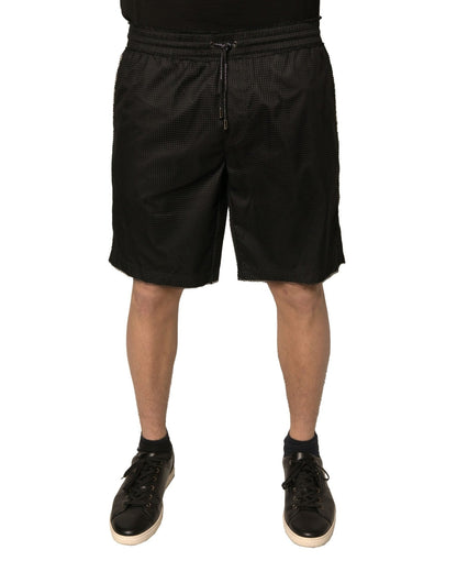Dolce & Gabbana Black Polyester Jersey Mid Waist Shorts – IT48 | M par Dolce & Gabbana | Disponible sur Sandy Store ByNet