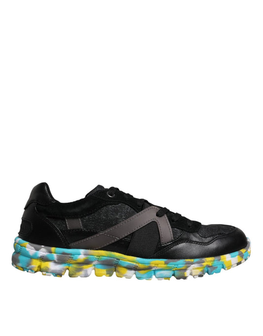Dolce & Gabbana Black Polyester Low Top Men Sneakers Shoes – EU41.5/US8.5 par Dolce & Gabbana | Disponible sur Sandy Store ByNet