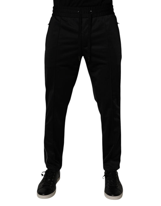 Dolce & Gabbana Black Polyester Men Jogger Sweatpants Pants – IT48 | M par Dolce & Gabbana | Disponible sur Sandy Store ByNet