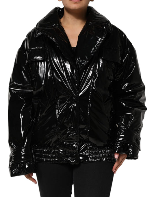 Dolce & Gabbana Black Polyester Quilted Puffer Coat Jacket – IT40|S par Dolce & Gabbana | Disponible sur Sandy Store ByNet
