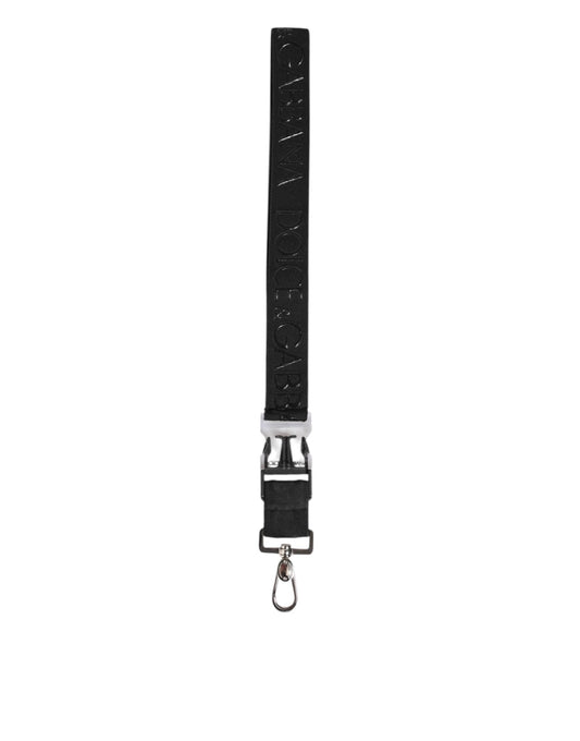 Dolce & Gabbana Black Polyester Stretch Rubberised DG Logo Men Keychain – par Dolce & Gabbana | Disponible sur Sandy Store ByNet