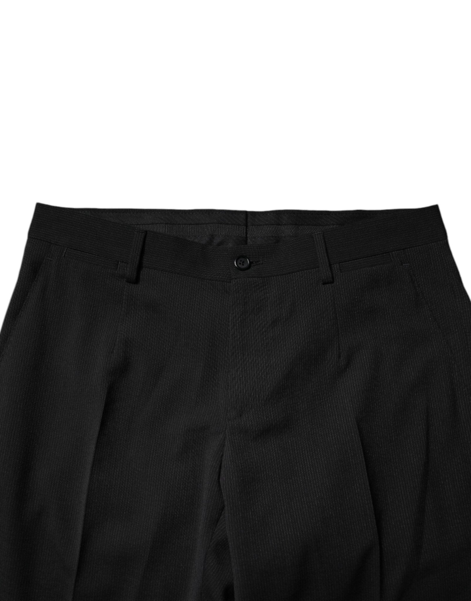 Dolce & Gabbana Black Polyester Tapered Formal Men Dress Pants - Sandy Store ByNet