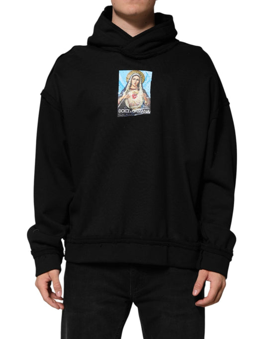 Dolce & Gabbana Black Printed Hoodie Crystal Embellished Jacket – XL par Dolce & Gabbana | Disponible sur Sandy Store ByNet