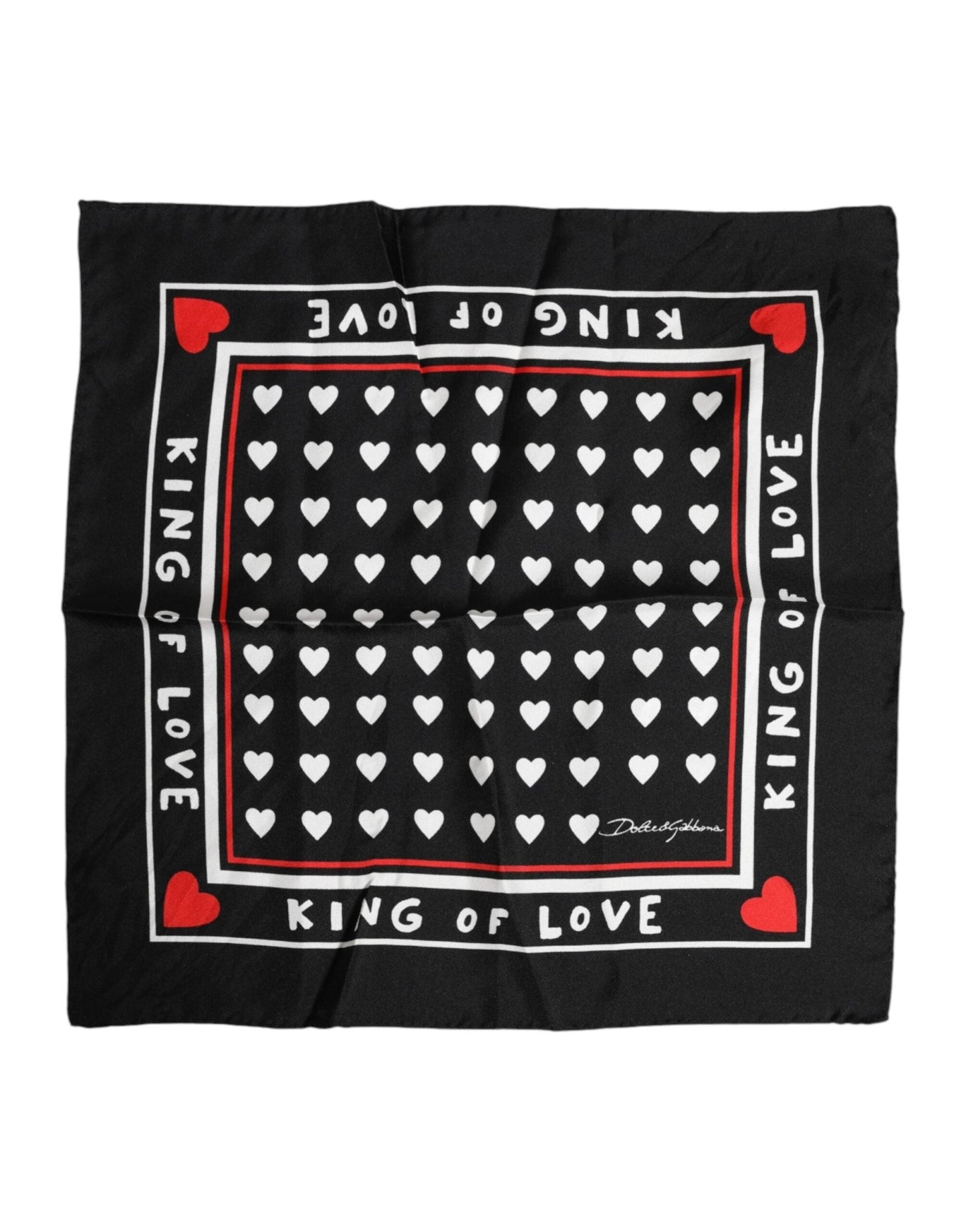 Dolce & Gabbana Black Printed Silk Square Men Foulard Scarf – par Dolce & Gabbana | Disponible sur Sandy Store ByNet