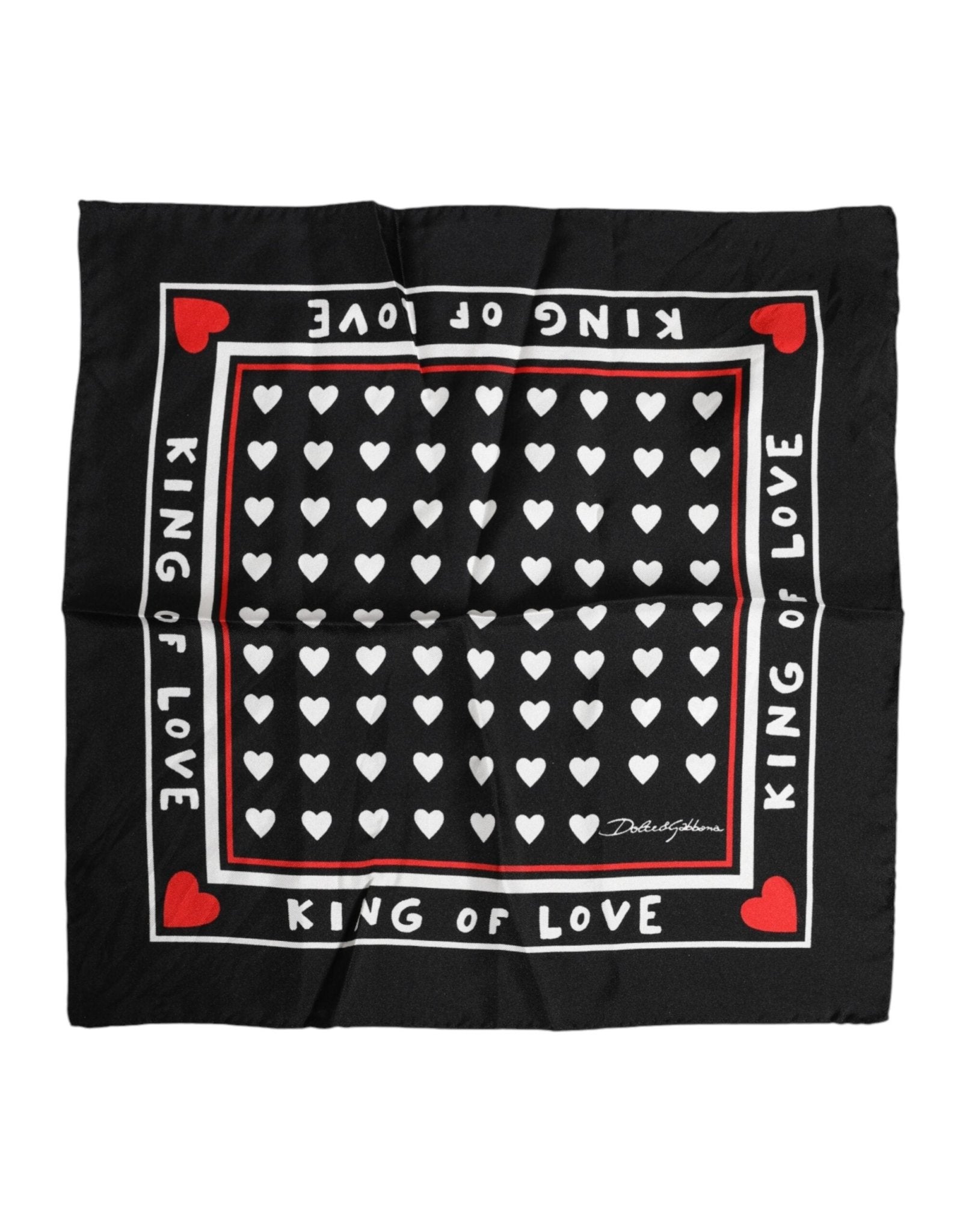 Dolce & Gabbana Black Printed Silk Square Men Foulard Scarf – par Dolce & Gabbana | Disponible sur Sandy Store ByNet