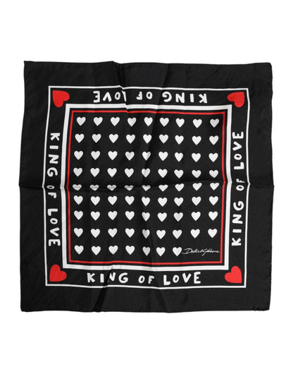 Dolce & Gabbana Black Printed Silk Square Men Foulard Scarf – par Dolce & Gabbana | Disponible sur Sandy Store ByNet