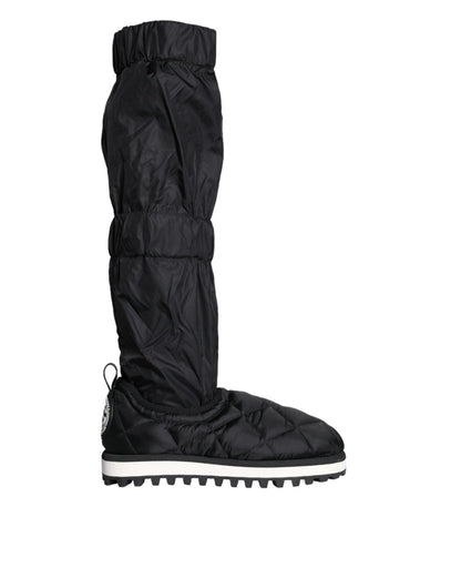 Dolce & Gabbana Black Quilted High Top Boots Sneakers Shoes – EU44/US11 par Dolce & Gabbana | Disponible sur Sandy Store ByNet