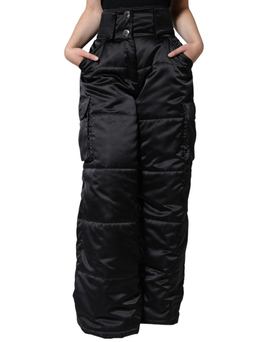 Dolce & Gabbana Black Quilted High Waist Women Boot Cut Pants – IT40|S par Dolce & Gabbana | Disponible sur Sandy Store ByNet