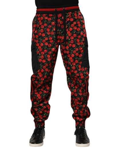 Dolce & Gabbana Black Red Cherry Print Men Sweatpants Pants – IT48 | M par Dolce & Gabbana | Disponible sur Sandy Store ByNet