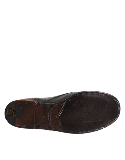 Dolce & Gabbana Black Red Lace Up Short Ankle Boot Shoes – EU44/US11 par Dolce & Gabbana | Disponible sur Sandy Store ByNet