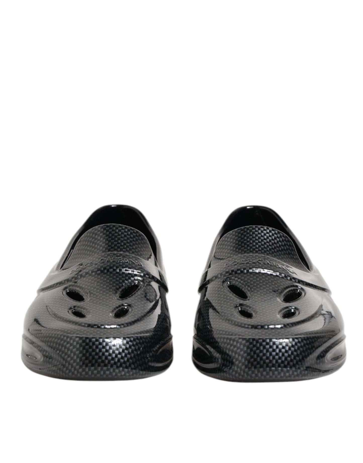 Dolce & Gabbana Black Rubber Slides Low Top Sneakers Shoes – EU44/US11 par Dolce & Gabbana | Disponible sur Sandy Store ByNet