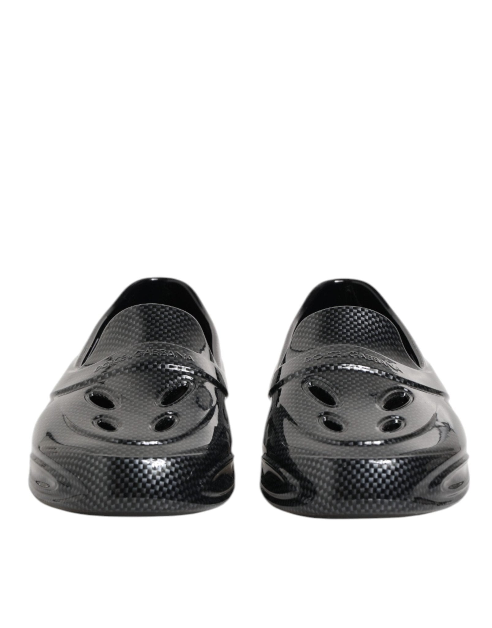 Dolce & Gabbana Black Rubber Slides Low Top Sneakers Shoes – EU44/US11 par Dolce & Gabbana | Disponible sur Sandy Store ByNet