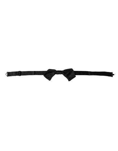 Dolce & Gabbana Black Satin Silk Adjustable Neck Men Bow Tie – par Dolce & Gabbana | Disponible sur Sandy Store ByNet