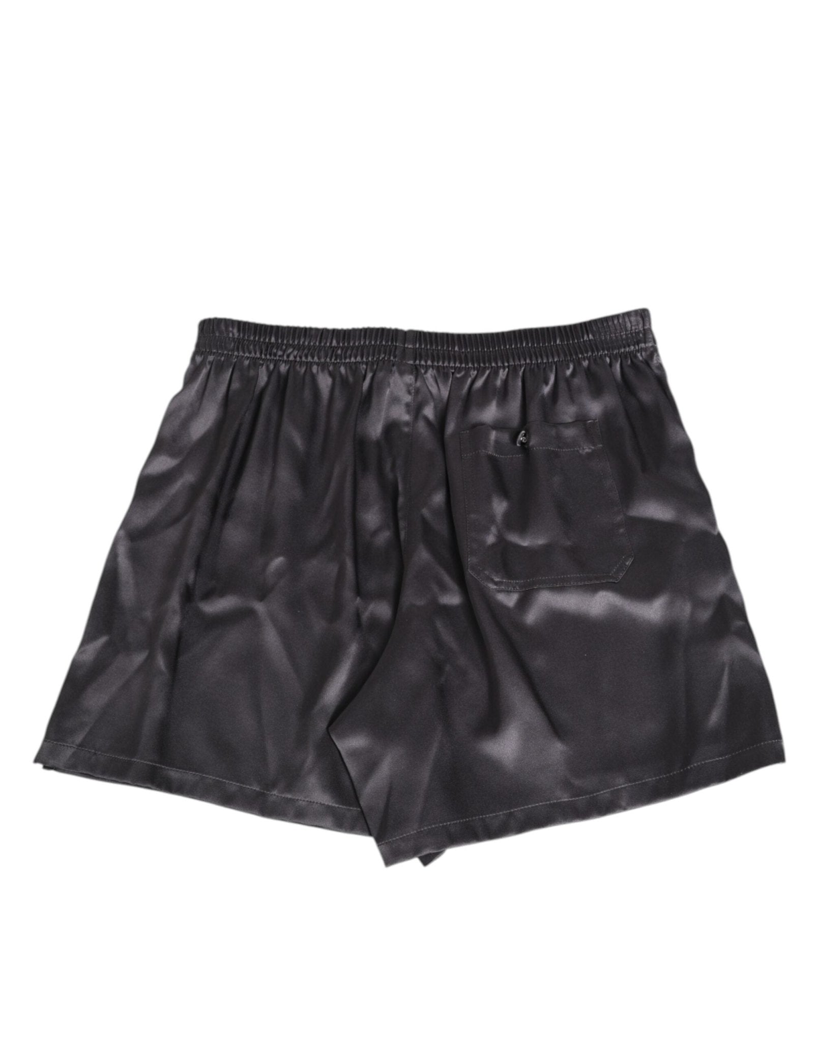 Dolce & Gabbana Black Satin Silk Elastic Men Boxer Short Swimwear – IT4 | S par Dolce & Gabbana | Disponible sur Sandy Store ByNet
