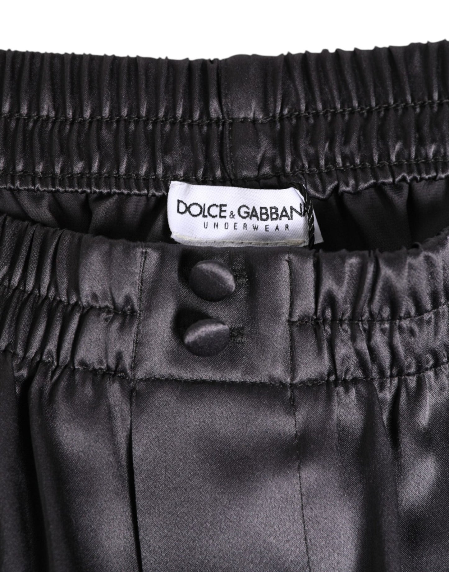 Dolce & Gabbana Black Satin Silk Elastic Men Boxer Short Swimwear – IT4 | S par Dolce & Gabbana | Disponible sur Sandy Store ByNet