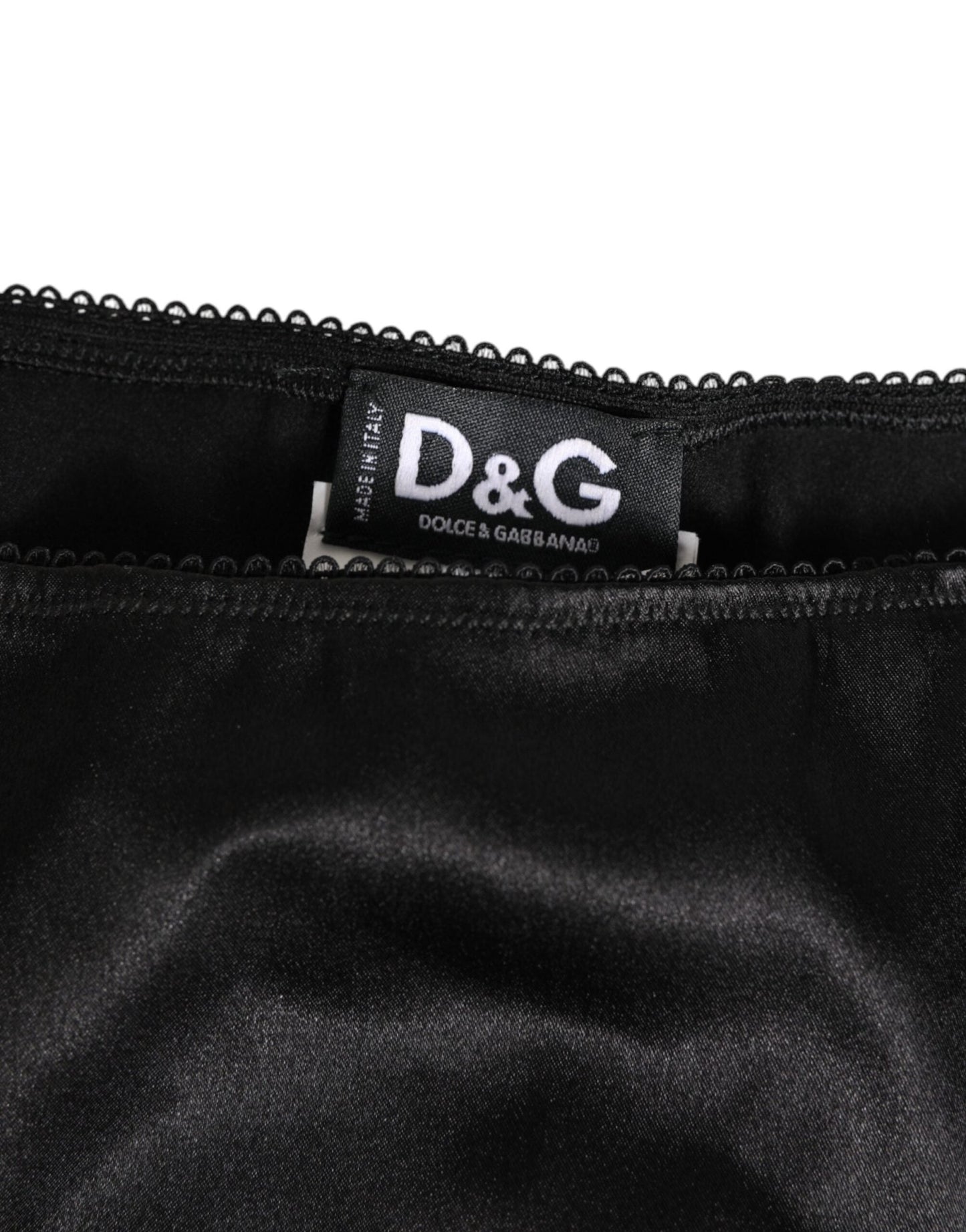 Dolce & Gabbana Black Satin Stretch Slip Brief Women Underwear – IT3 | M par Dolce & Gabbana | Disponible sur Sandy Store ByNet