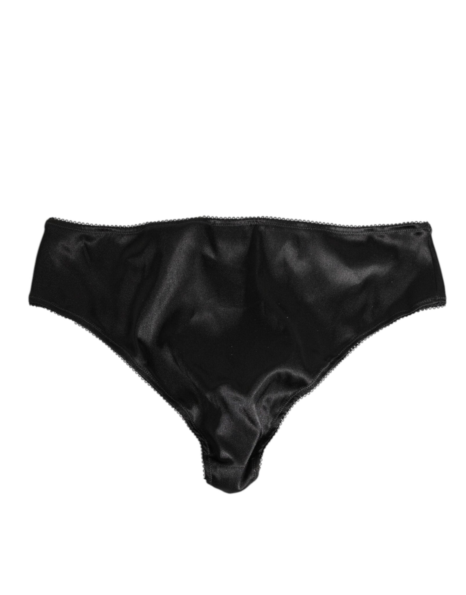 Dolce & Gabbana Black Satin Stretch Slip Brief Women Underwear – IT3 | M par Dolce & Gabbana | Disponible sur Sandy Store ByNet