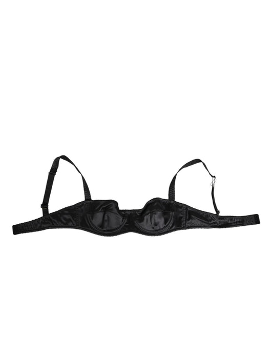 Dolce & Gabbana Black Satin Underwire Bra Lingerie IT2 Underwear – IT2 | S par Dolce & Gabbana | Disponible sur Sandy Store ByNet
