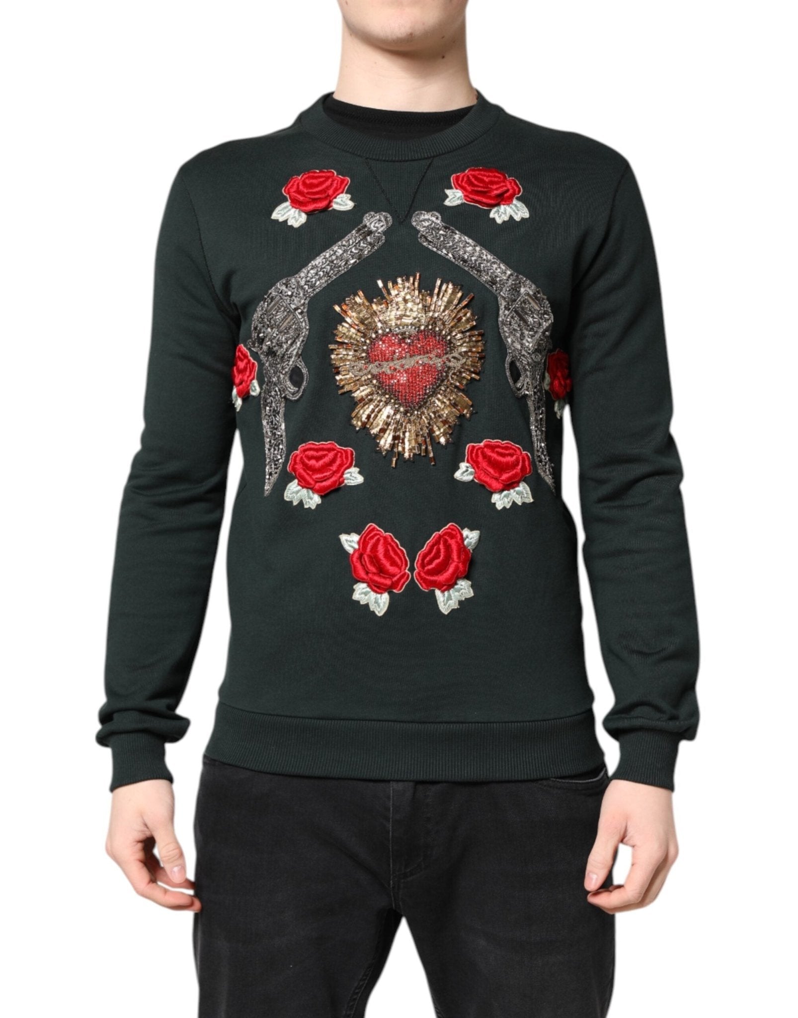 Dolce & Gabbana Black Sequined Embellished Pullover Sweater – IT44 | XS par Dolce & Gabbana | Disponible sur Sandy Store ByNet