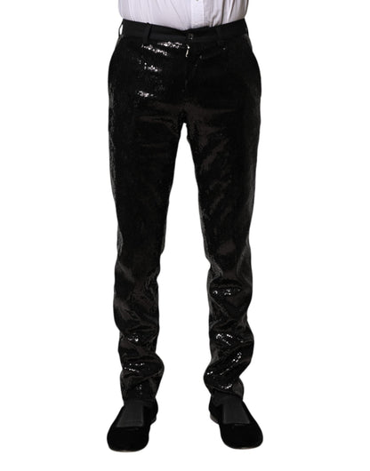 Dolce & Gabbana Black Sequined Embellishment Pants – IT44 | XS par Dolce & Gabbana | Disponible sur Sandy Store ByNet