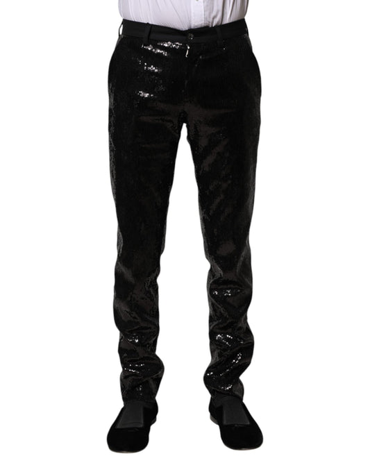 Dolce & Gabbana Black Sequined Embellishment Pants – IT44 | XS par Dolce & Gabbana | Disponible sur Sandy Store ByNet