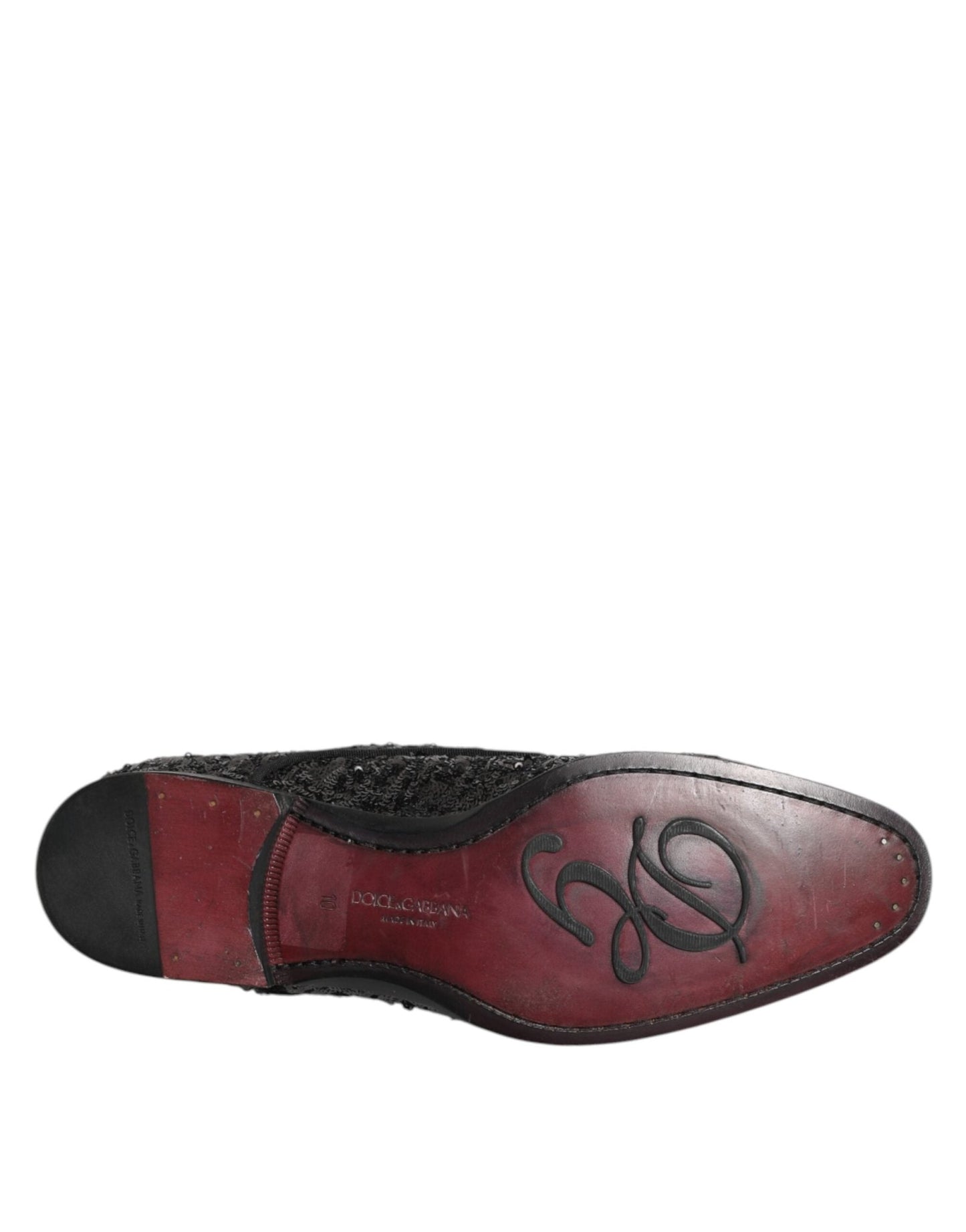 Dolce & Gabbana Black Sequined Lace Up Dress Men Derby Shoes – EU44/US11 par Dolce & Gabbana | Disponible sur Sandy Store ByNet